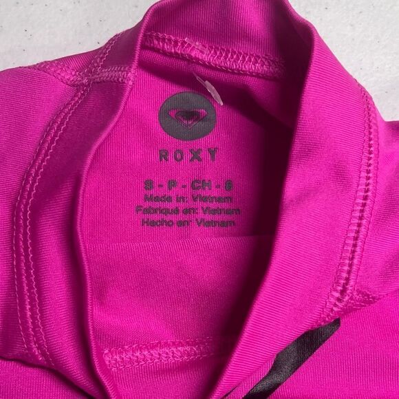 Roxy Kids Pink Swim Rashguard Shirt size small hot pink - Picture 5 of 7